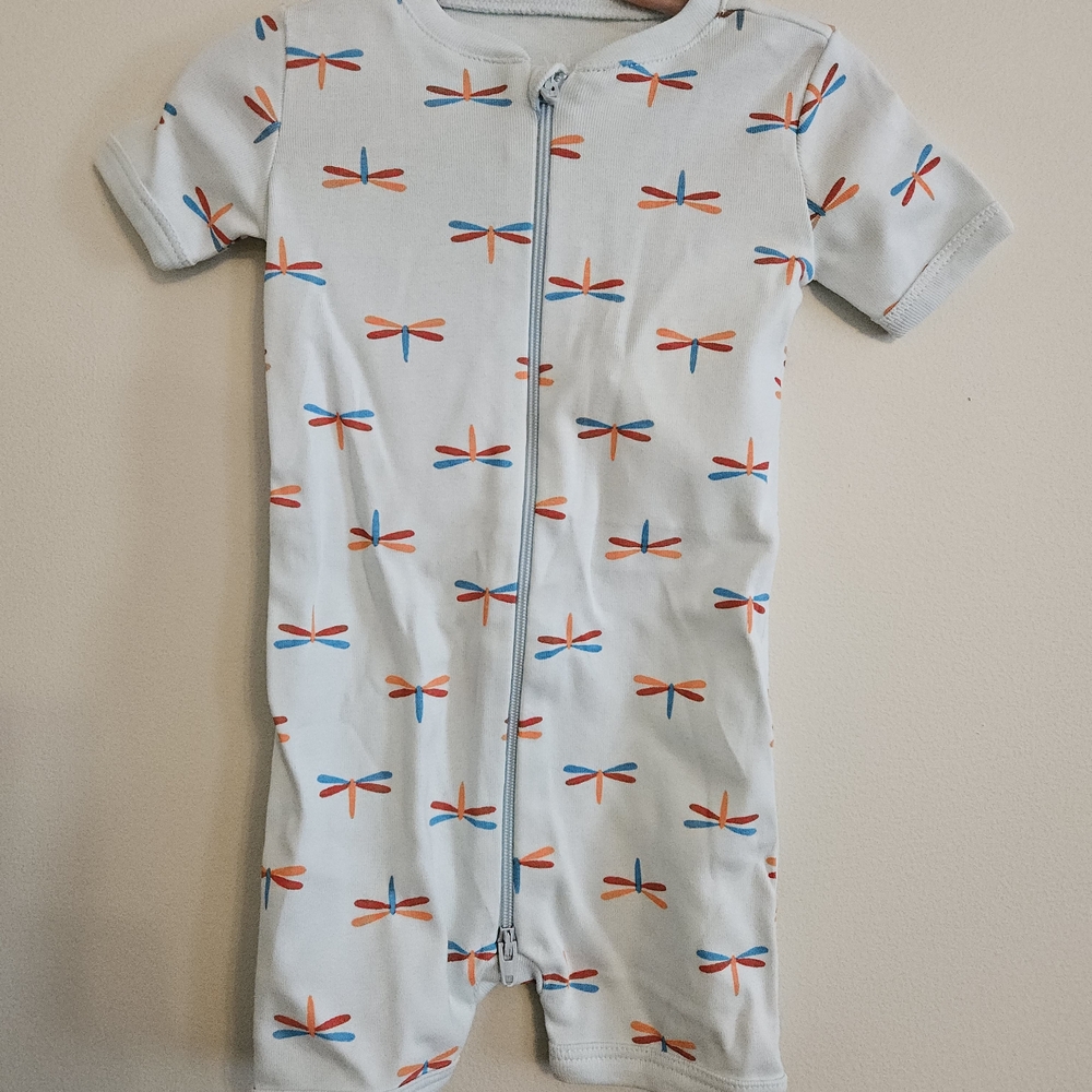 Primary Kids Pajamas Bodysuit with Dragonfly Print
